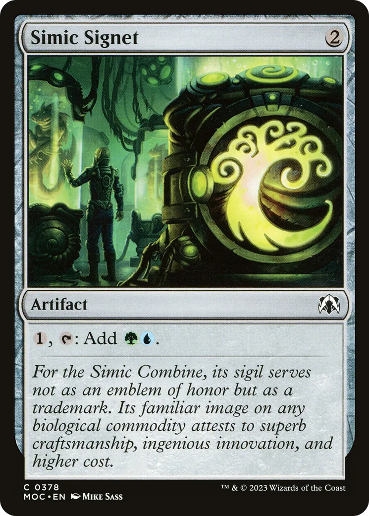 Simic Signet — March of the Machine Commander — Magic: The Gathering