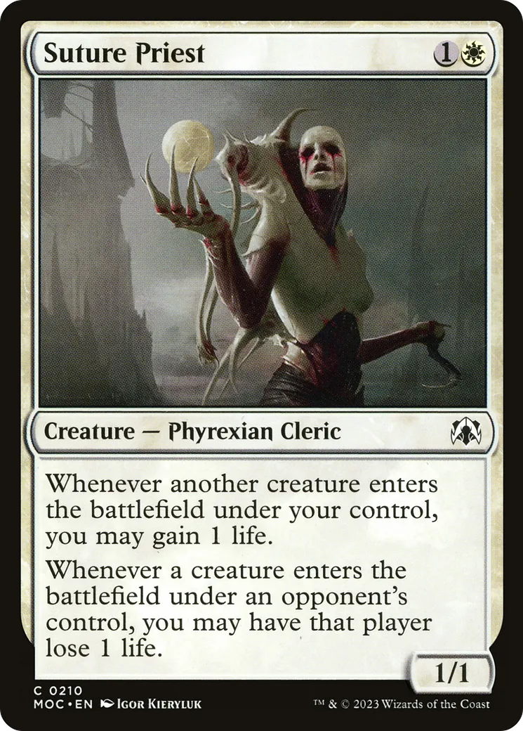 Suture Priest — March of the Machine Commander — Magic: The Gathering