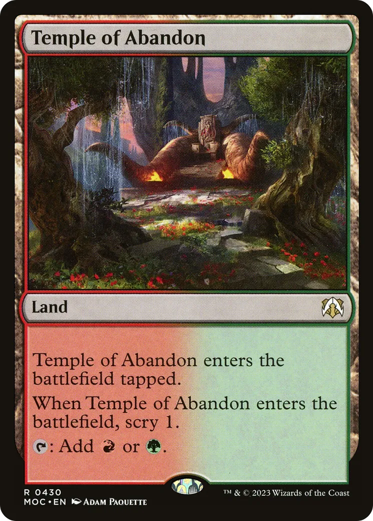 Temple of Abandon — March of the Machine Commander — Magic: The Gathering