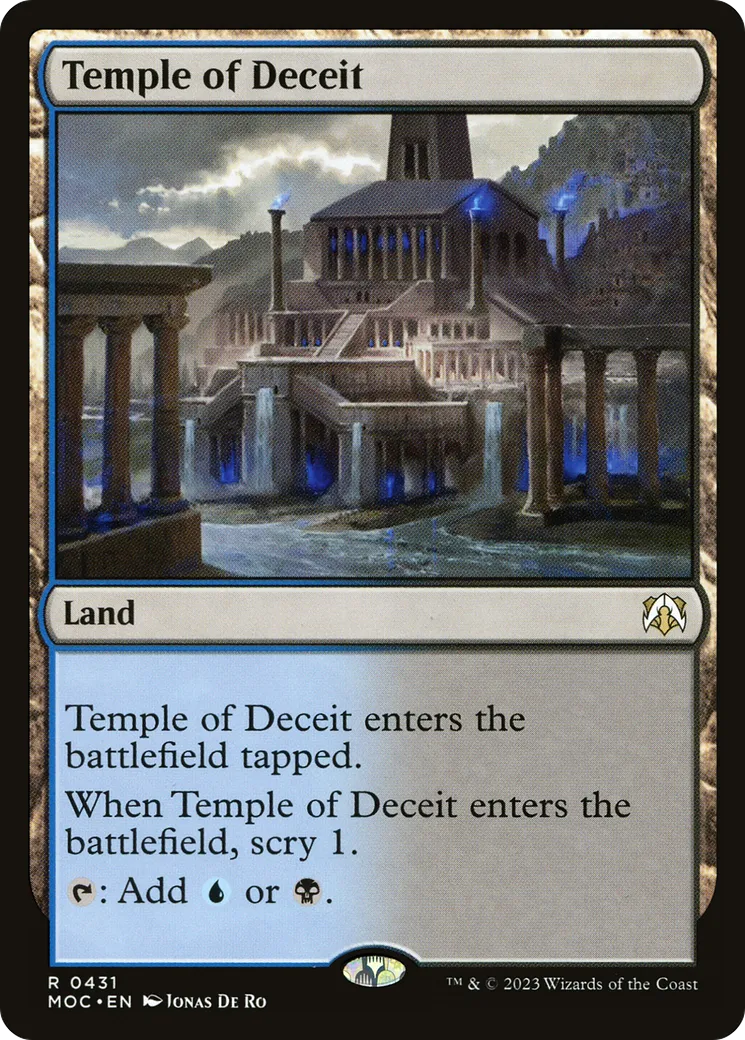 Temple de la tromperie — March of the Machine Commander — Magic: The Gathering