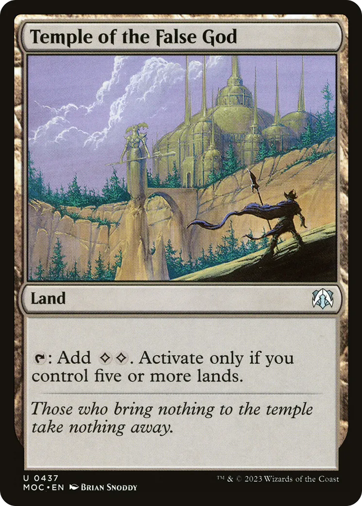 Temple de la fausse divinité — March of the Machine Commander — Magic: The Gathering
