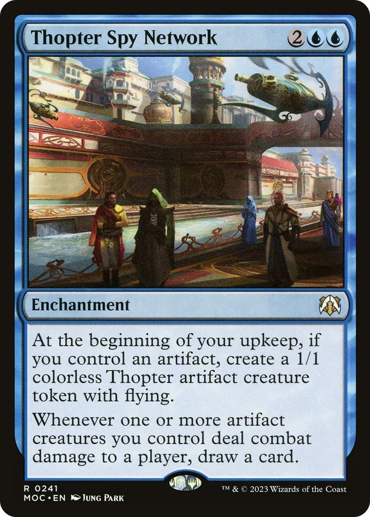 Thopter Spy Network — March of the Machine Commander — Magic: The Gathering