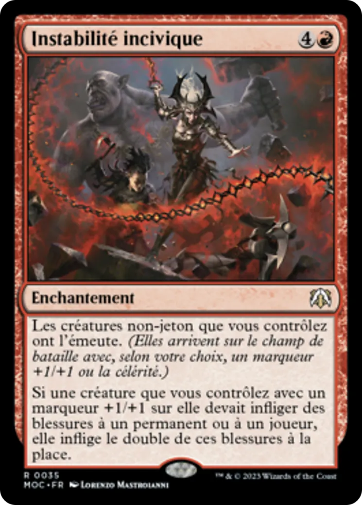 Instabilité incivique — March of the Machine Commander — Magic: The Gathering