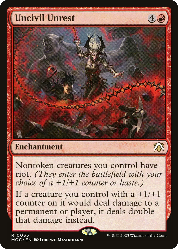 Instabilité incivique — March of the Machine Commander — Magic: The Gathering