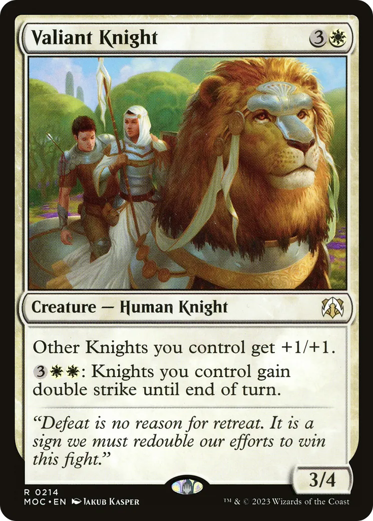 Chevalière valeureuse — March of the Machine Commander — Magic: The Gathering