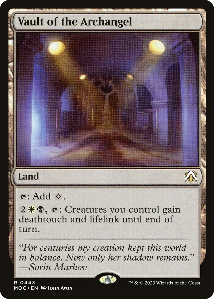 Vault of the Archangel — March of the Machine Commander — Magic: The Gathering