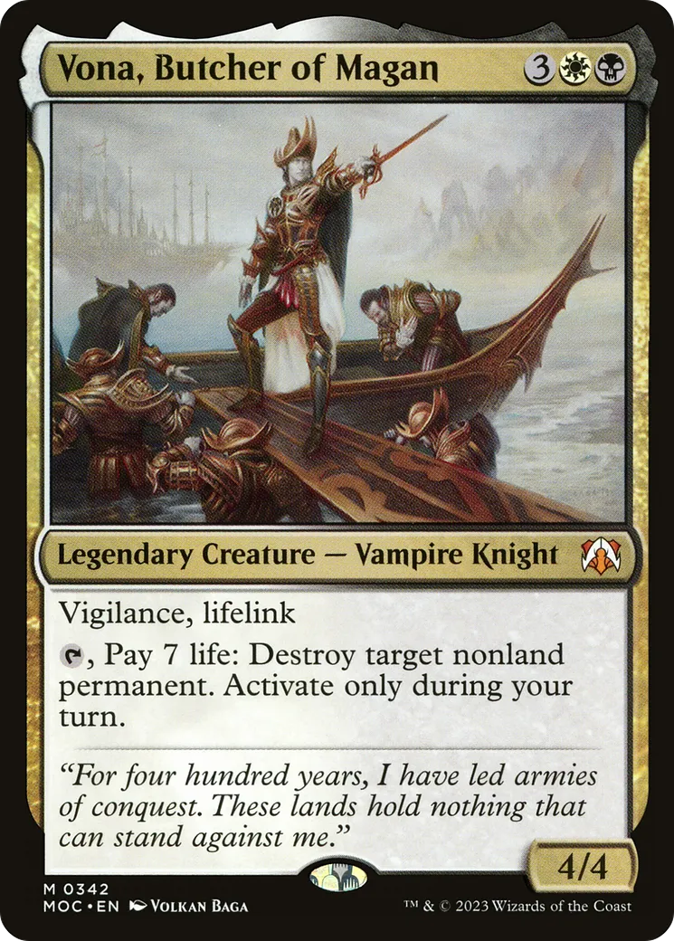Vona, Butcher of Magan — March of the Machine Commander — Magic: The Gathering