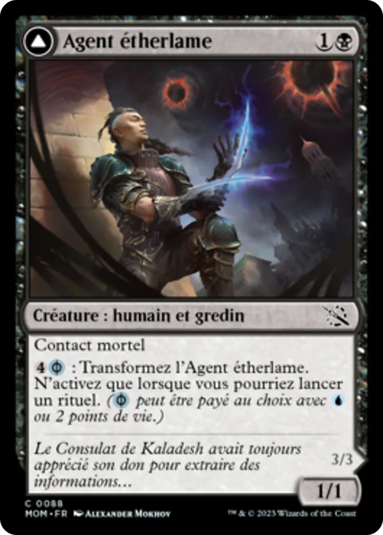 Agent étherlame // Piqueur d'esprit gitaxien — March of the Machine — Magic: The Gathering