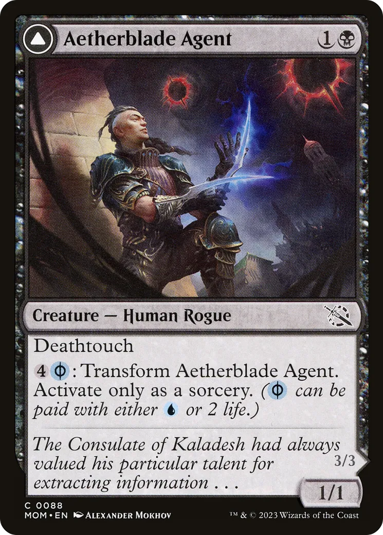Agent étherlame // Piqueur d'esprit gitaxien — March of the Machine — Magic: The Gathering