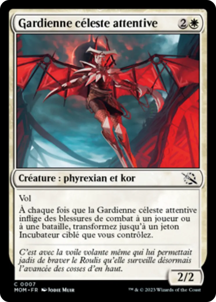 Gardienne céleste attentive — March of the Machine — Magic: The Gathering