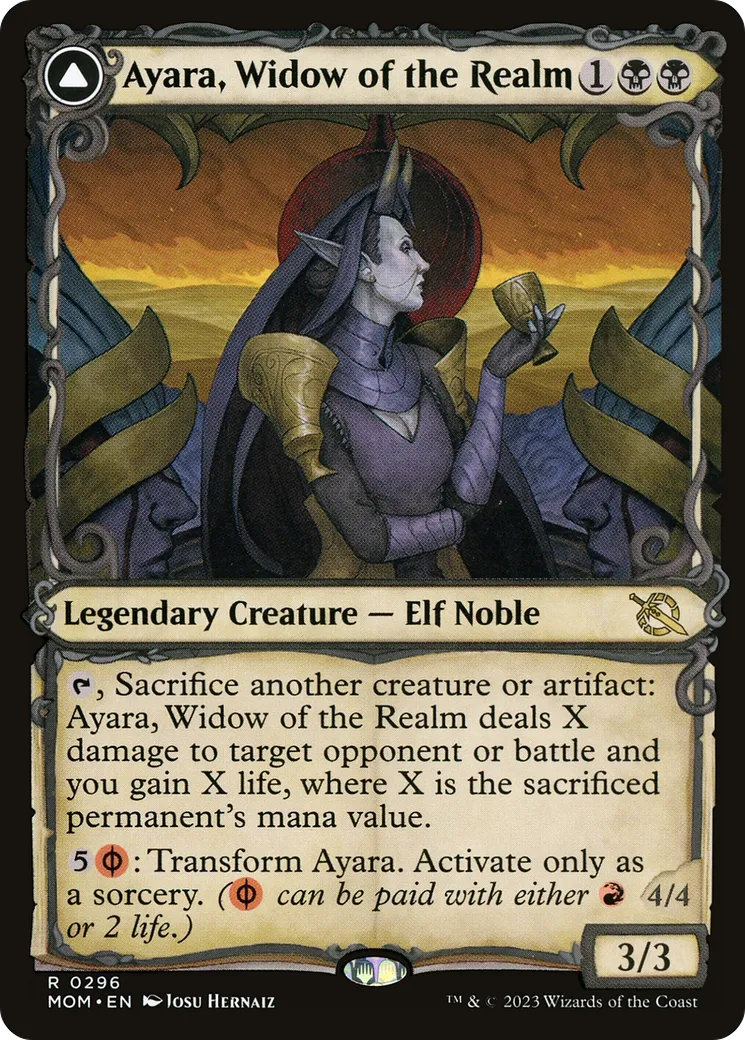 Ayara, Widow of the Realm // Ayara, Furnace Queen — March of the Machine — Magic: The Gathering