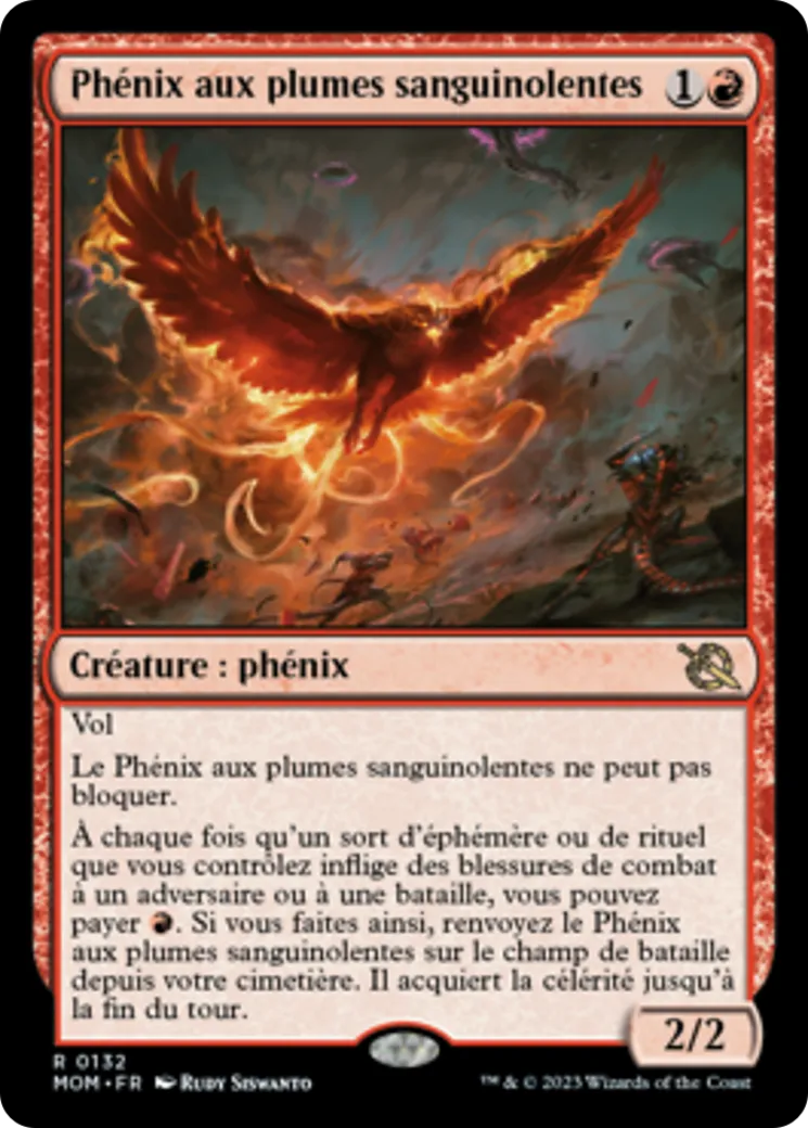 Phénix aux plumes sanguinolentes — March of the Machine — Magic: The Gathering