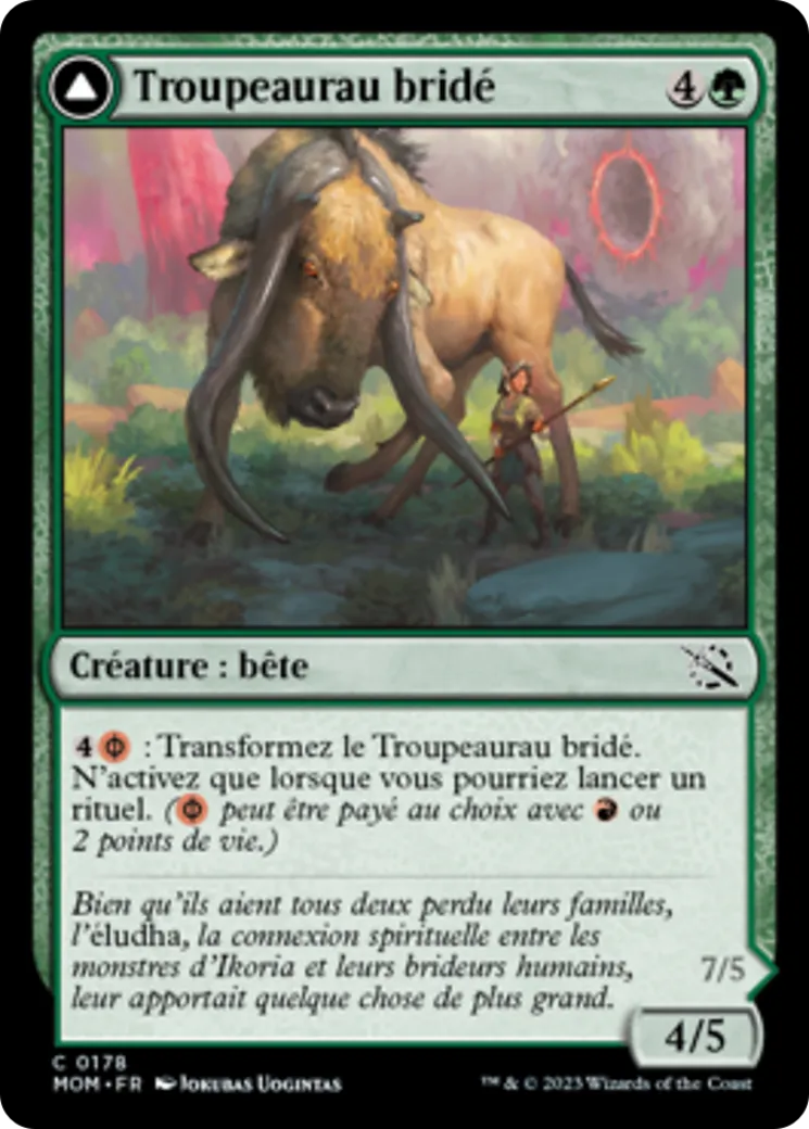 Troupeaurau bridé // Fourneaurau à plaques — March of the Machine — Magic: The Gathering