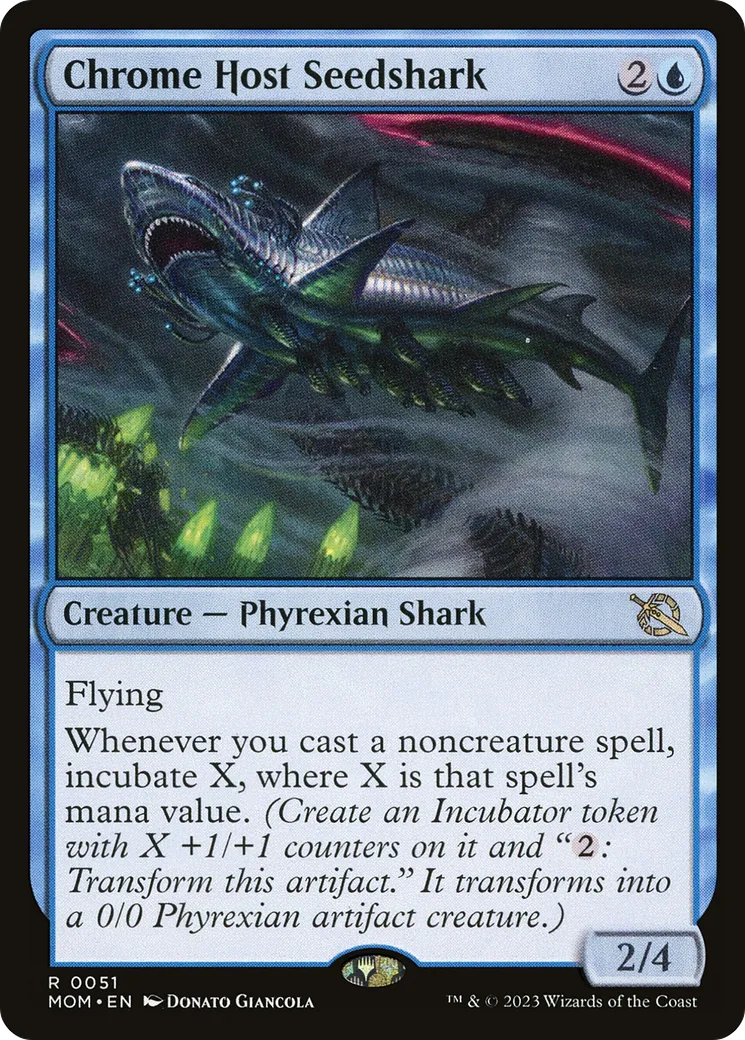 Chrome Host Seedshark — March of the Machine — Magic: The Gathering