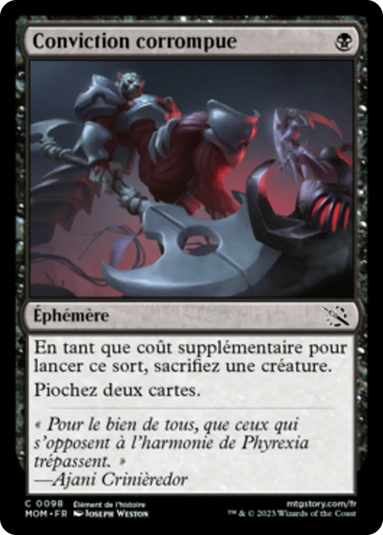 Conviction corrompue — March of the Machine — Magic: The Gathering
