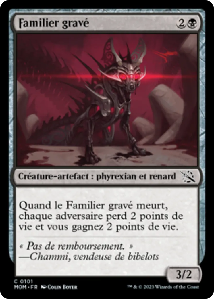Familier gravé — March of the Machine — Magic: The Gathering
