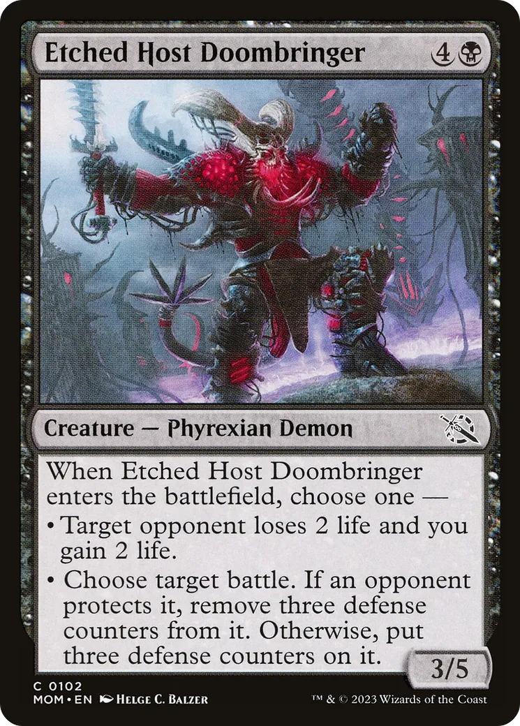 Etched Host Doombringer — March of the Machine — Magic: The Gathering
