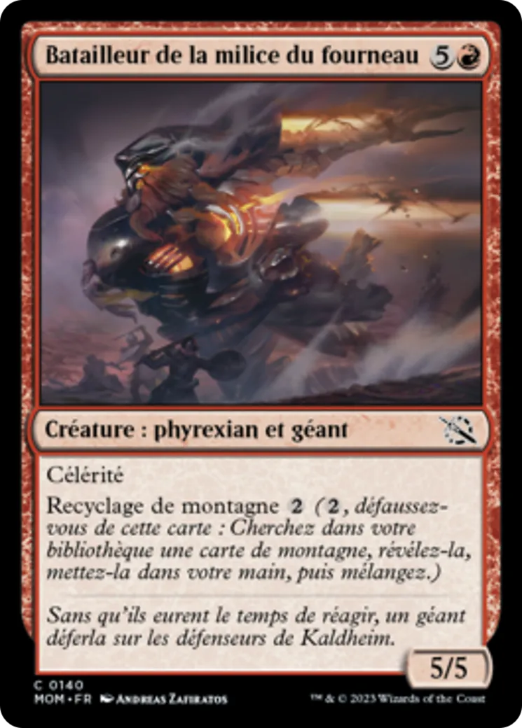 Batailleur de la milice du fourneau — March of the Machine — Magic: The Gathering