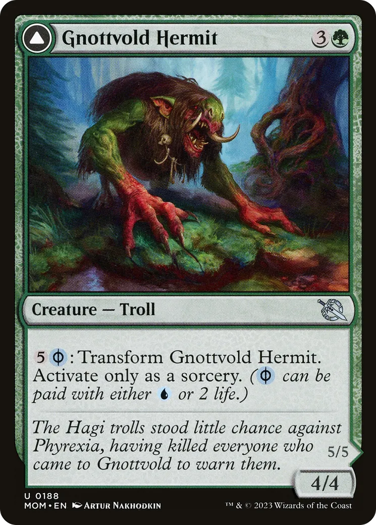 Gnottvold Hermit // Chrome Host Hulk — March of the Machine — Magic: The Gathering