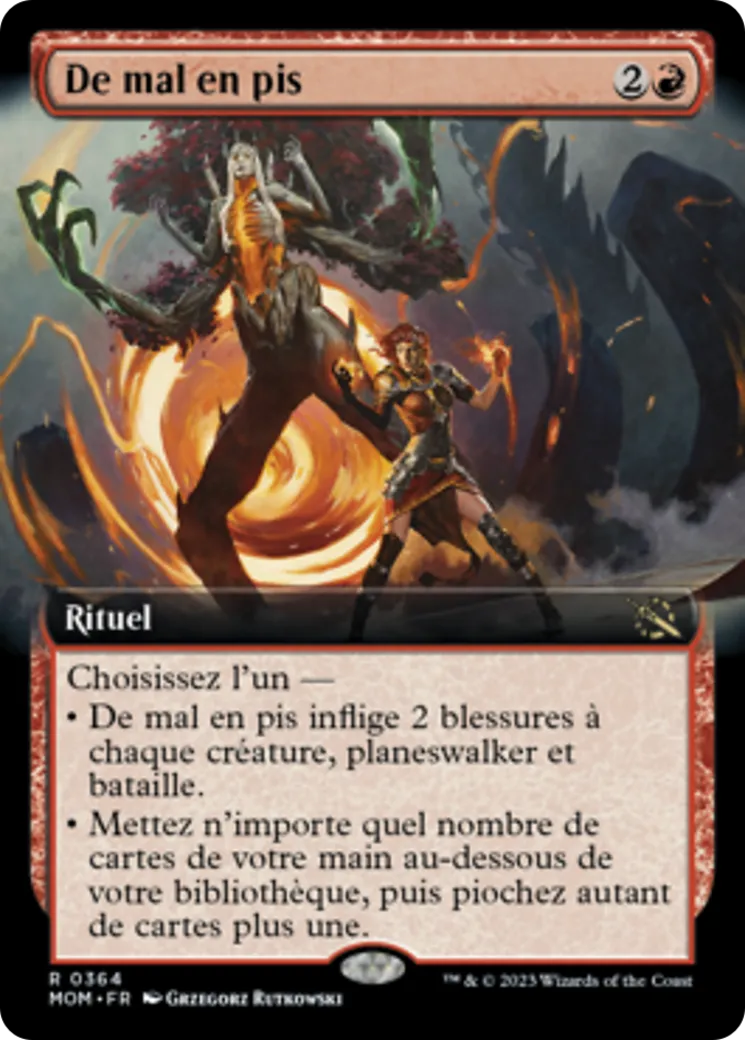 De mal en pis — March of the Machine — Magic: The Gathering
