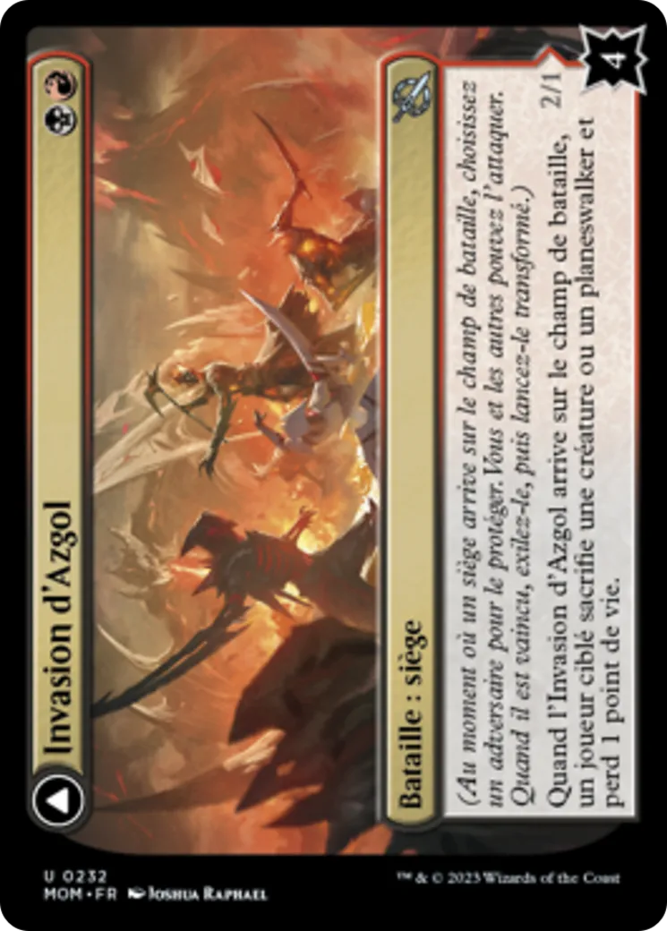 Invasion d'Azgol // Faucheur cendreux — March of the Machine — Magic: The Gathering