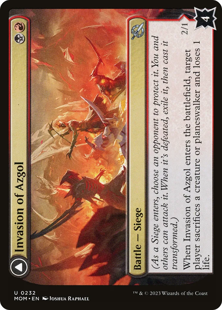 Invasion d'Azgol // Faucheur cendreux — March of the Machine — Magic: The Gathering