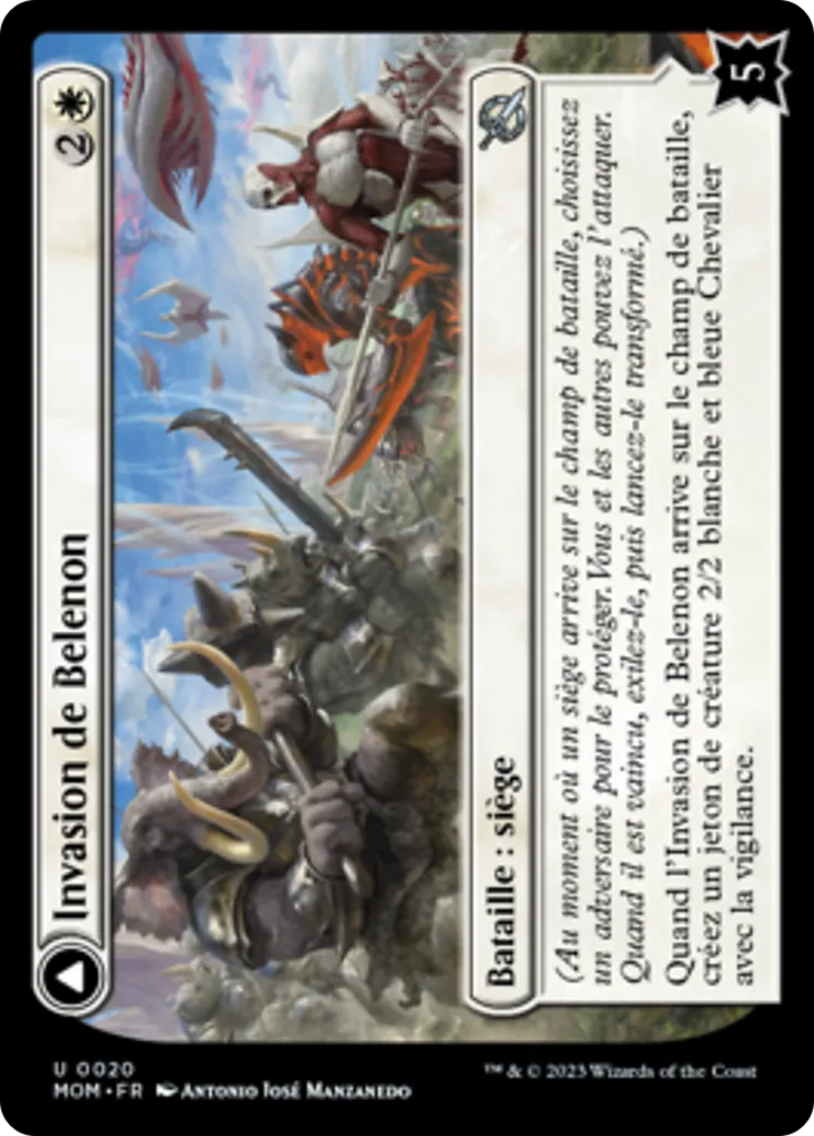 Invasion de Belenon // Antienne de guerre de Belenon — March of the Machine — Magic: The Gathering