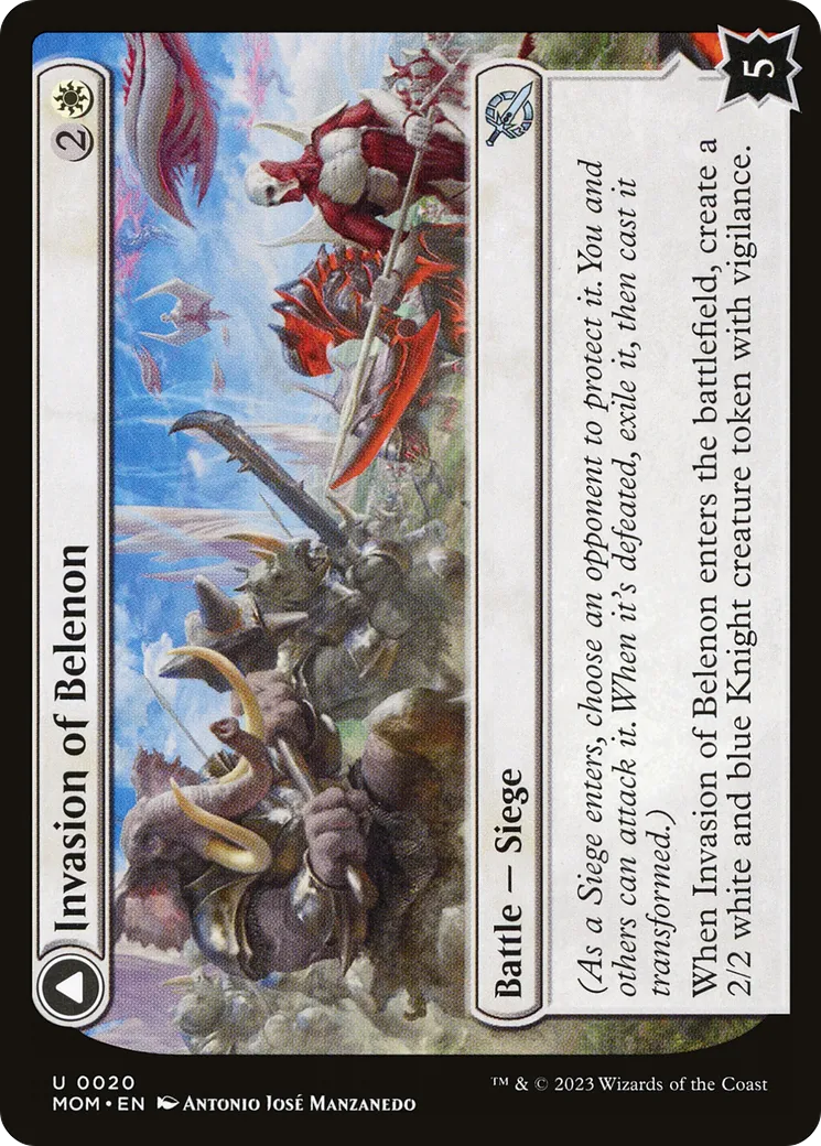 Invasion de Belenon // Antienne de guerre de Belenon — March of the Machine — Magic: The Gathering