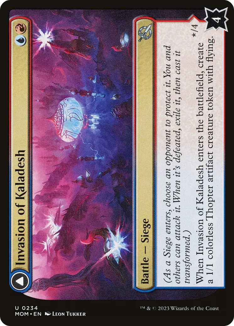 Invasion de Kaladesh // Ailedéther, navire amiral de l'Écaille dorée — March of the Machine — Magic: The Gathering