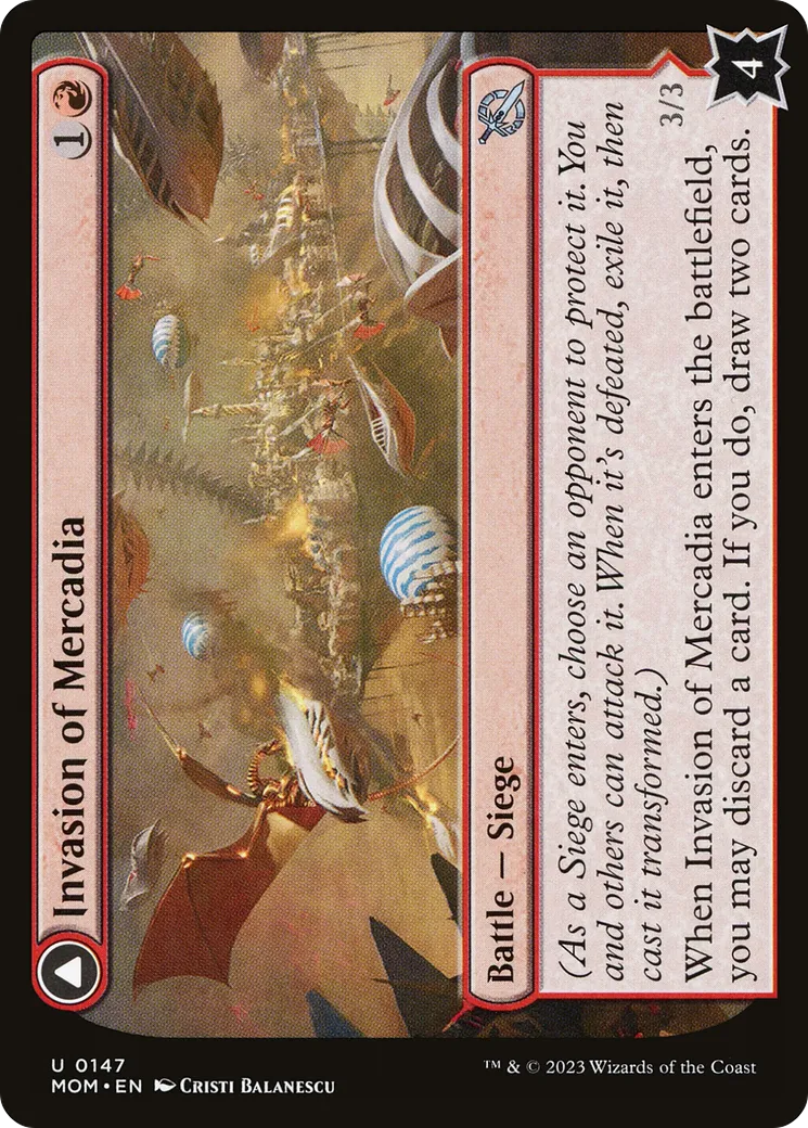 Invasion of Mercadia // Kyren Flamewright — March of the Machine — Magic: The Gathering