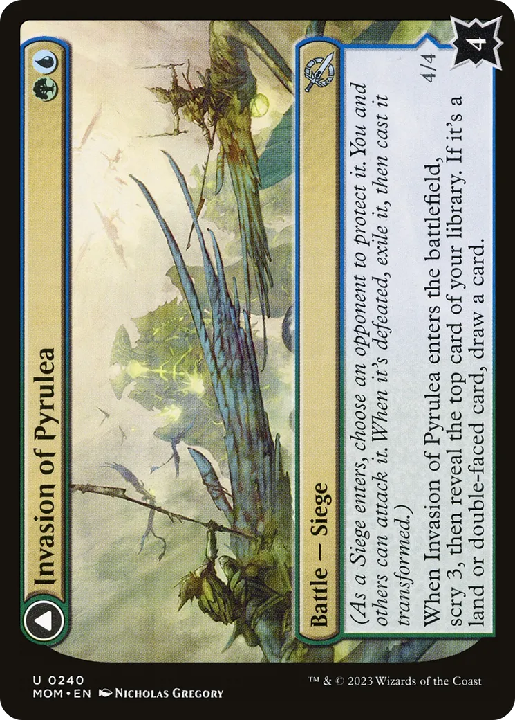 Invasion de Pyrulée // Platecorne gargantuesque — March of the Machine — Magic: The Gathering