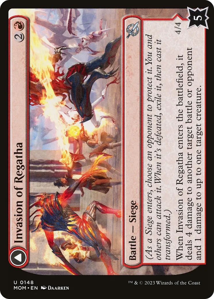 Invasion de Regatha // Disciples de la fournaise — March of the Machine — Magic: The Gathering