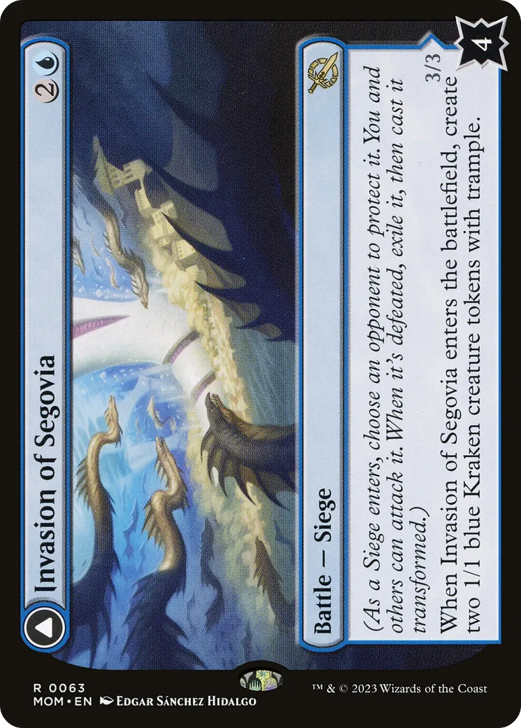 Invasion of Segovia // Caetus, Sea Tyrant of Segovia — March of the Machine — Magic: The Gathering