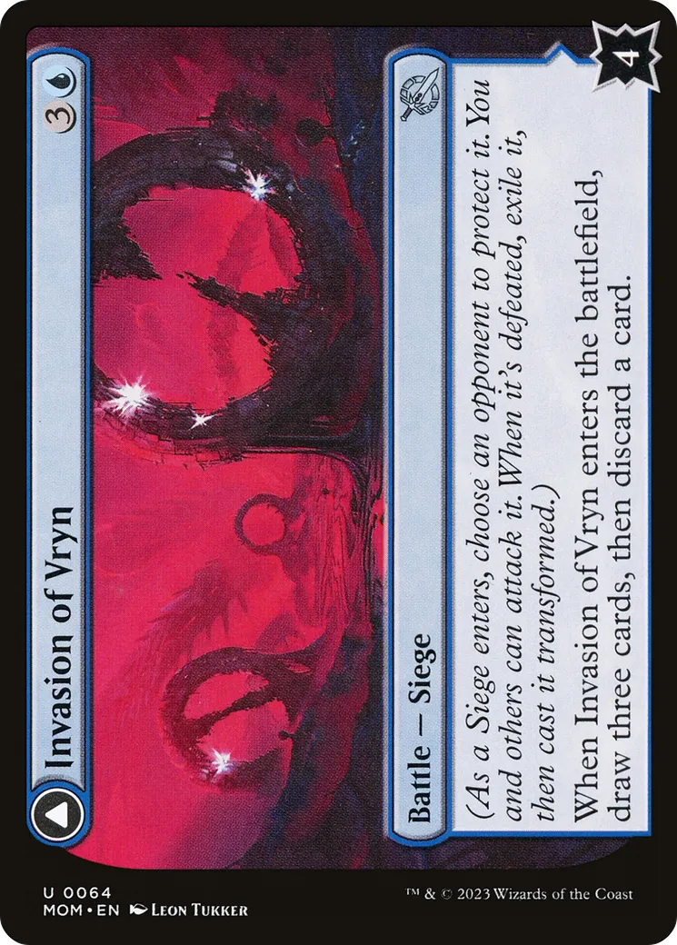 Invasion de Vryn // Anneau du mage surchargé — March of the Machine — Magic: The Gathering