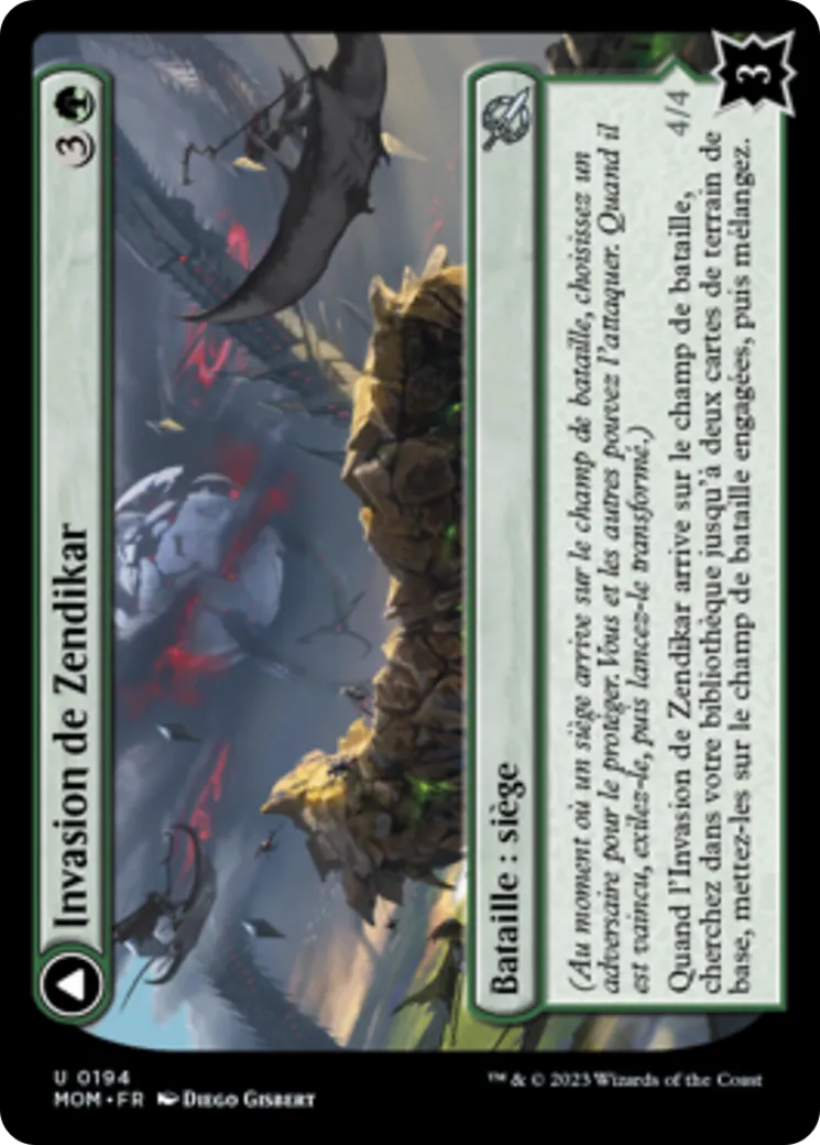 Invasion de Zendikar // Fort céleste éveillé — March of the Machine — Magic: The Gathering