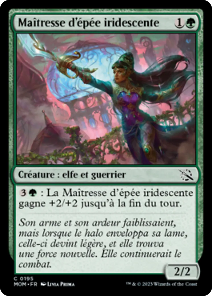 Maîtresse d'épée iridescente — March of the Machine — Magic: The Gathering