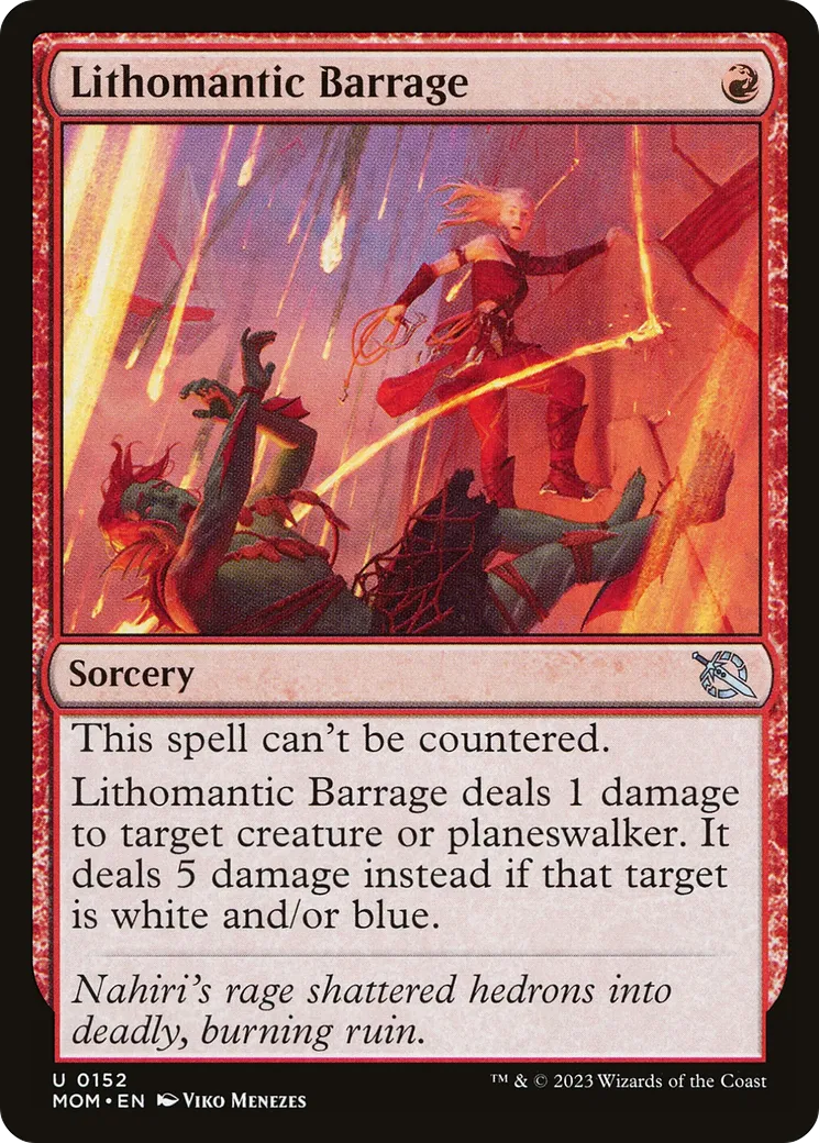 Barrage lithomantique — March of the Machine — Magic: The Gathering