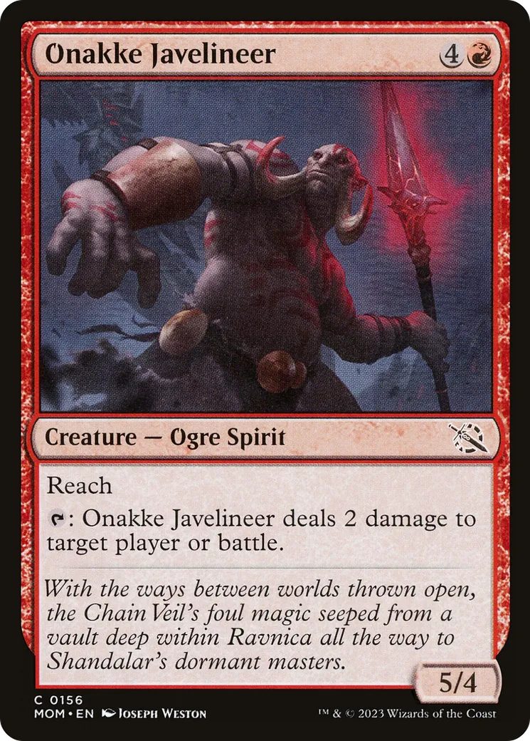 Onakke Javelineer — March of the Machine — Magic: The Gathering