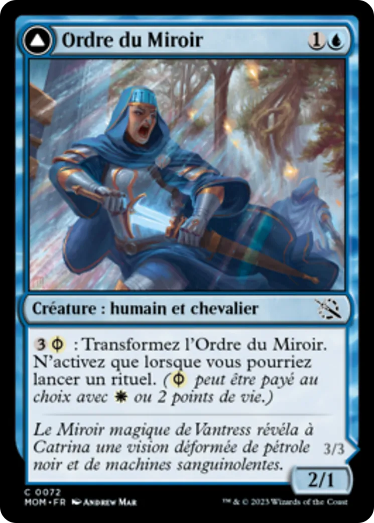 Ordre du Miroir // Ordre de la milice d'albâtre — March of the Machine — Magic: The Gathering