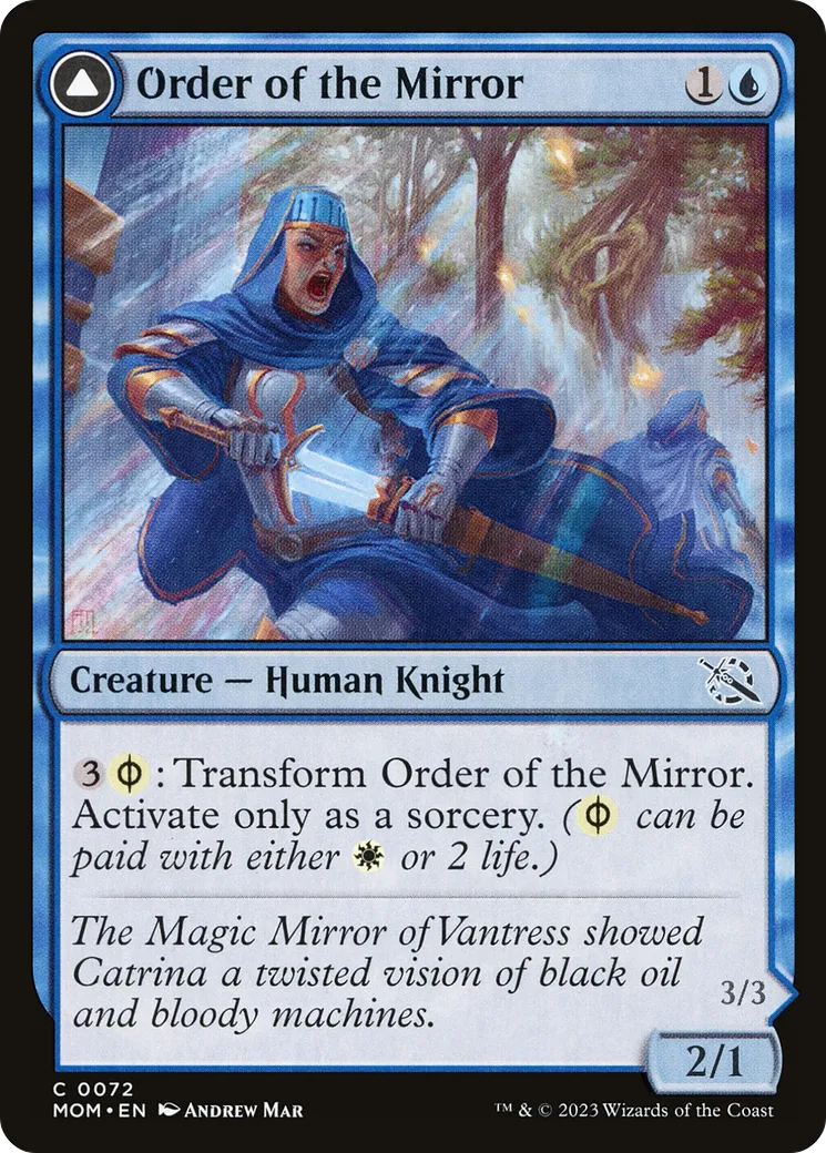 Ordre du Miroir // Ordre de la milice d'albâtre — March of the Machine — Magic: The Gathering