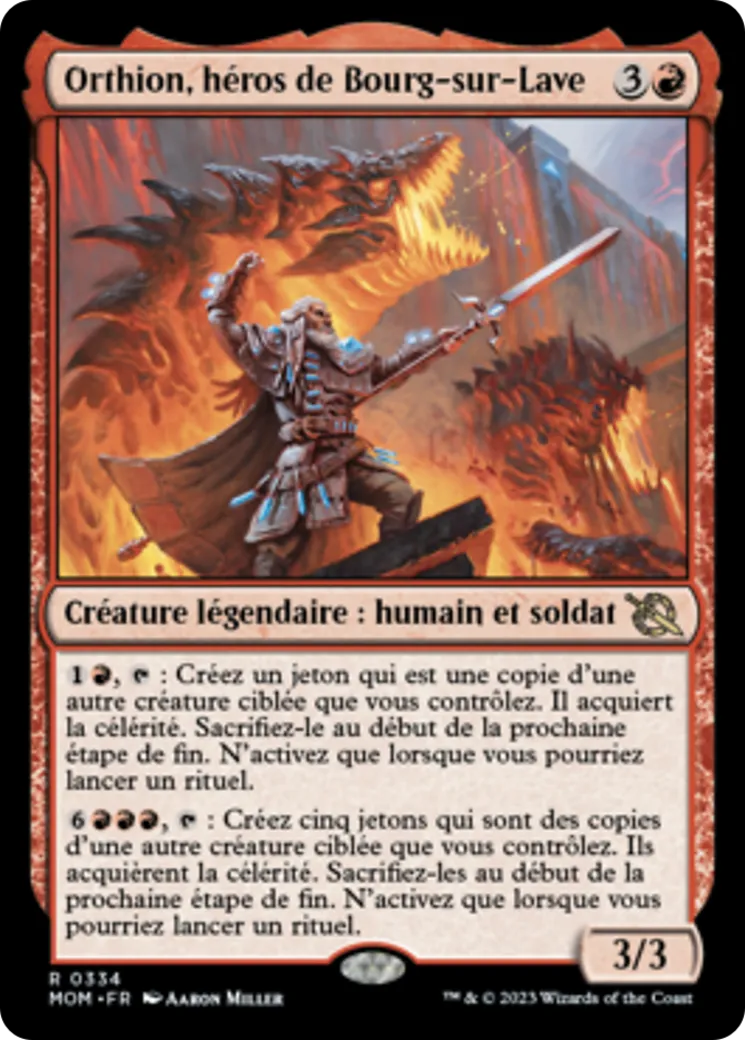 Orthion, héros de Bourg-sur-Lave — March of the Machine — Magic: The Gathering