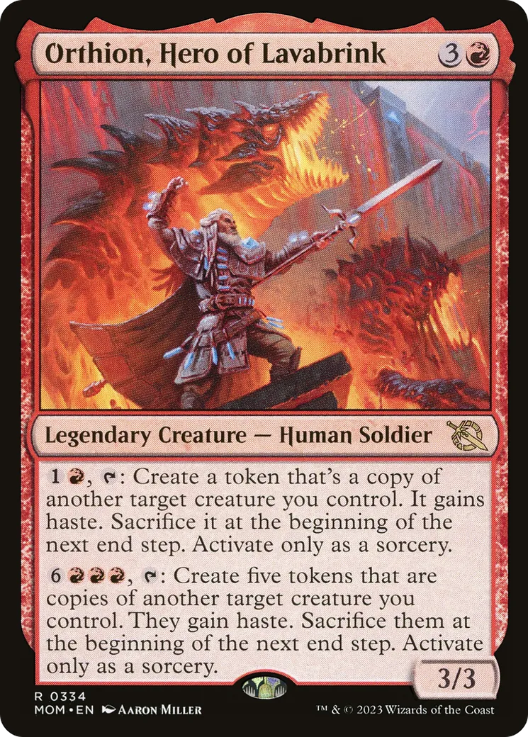 Orthion, Hero of Lavabrink — March of the Machine — Magic: The Gathering