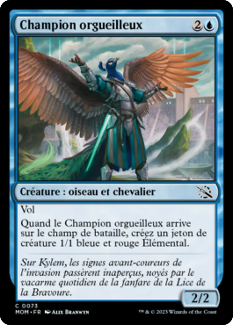 Champion orgueilleux — March of the Machine — Magic: The Gathering