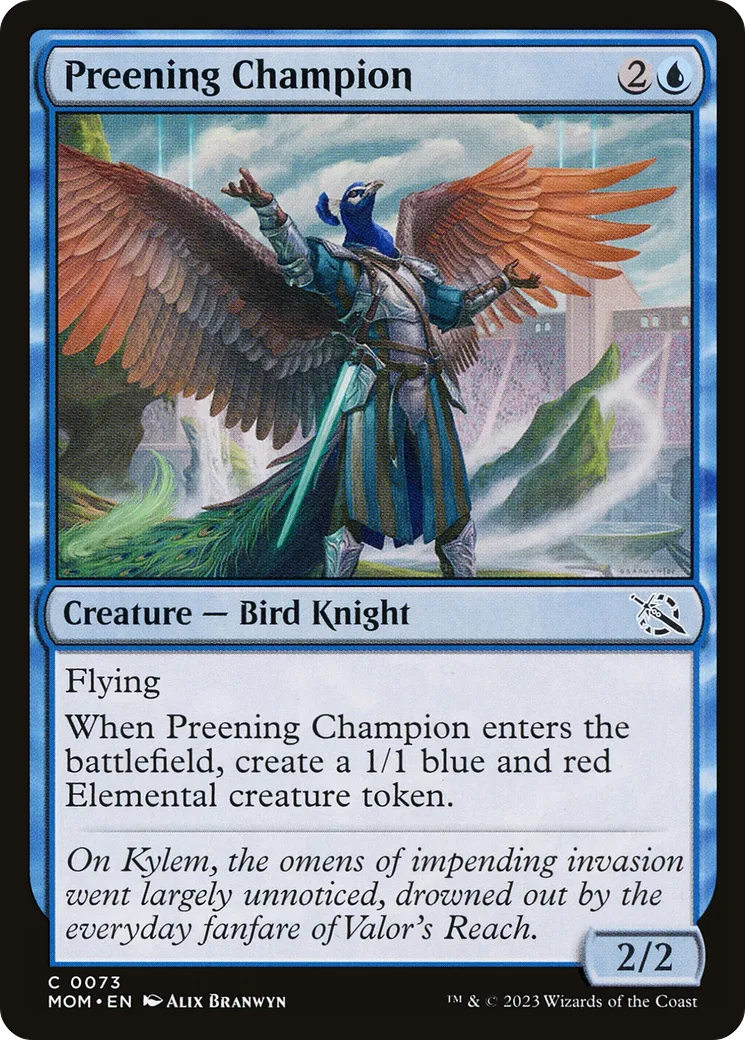 Preening Champion — March of the Machine — Magic: The Gathering