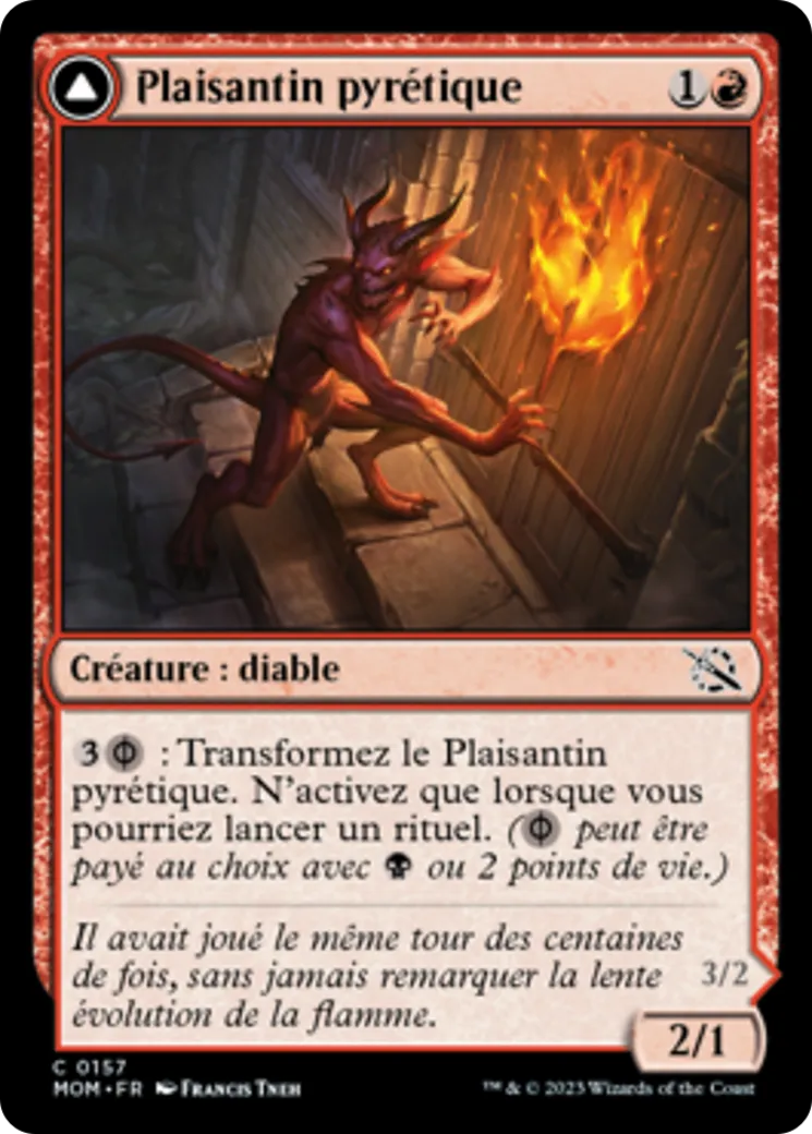 Plaisantin pyrétique // Négociant de carnage luisant — March of the Machine — Magic: The Gathering