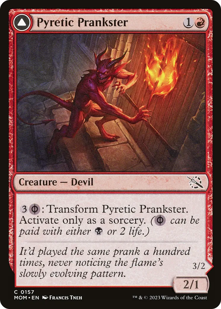 Pyretic Prankster // Glistening Goremonger — March of the Machine — Magic: The Gathering