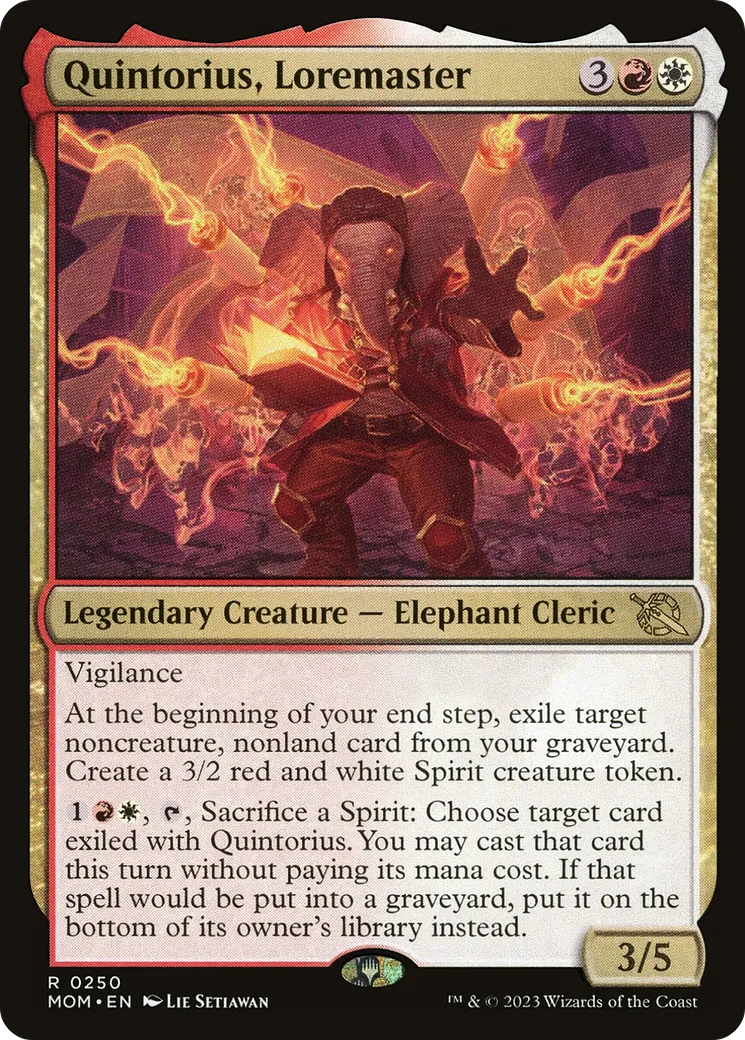 Quintorius, Loremaster — March of the Machine — Magic: The Gathering