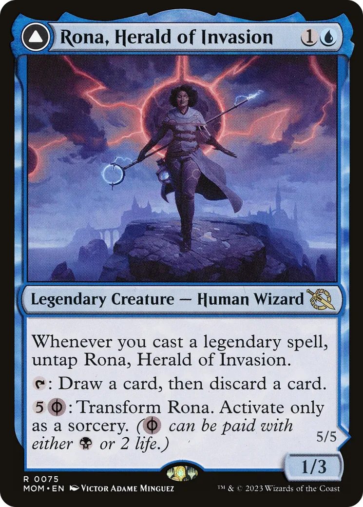 Rona, Herald of Invasion // Rona, Tolarian Obliterator — March of the Machine — Magic: The Gathering