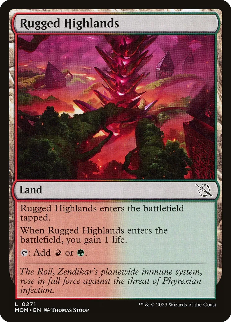 Rugged Highlands — March of the Machine — Magic: The Gathering