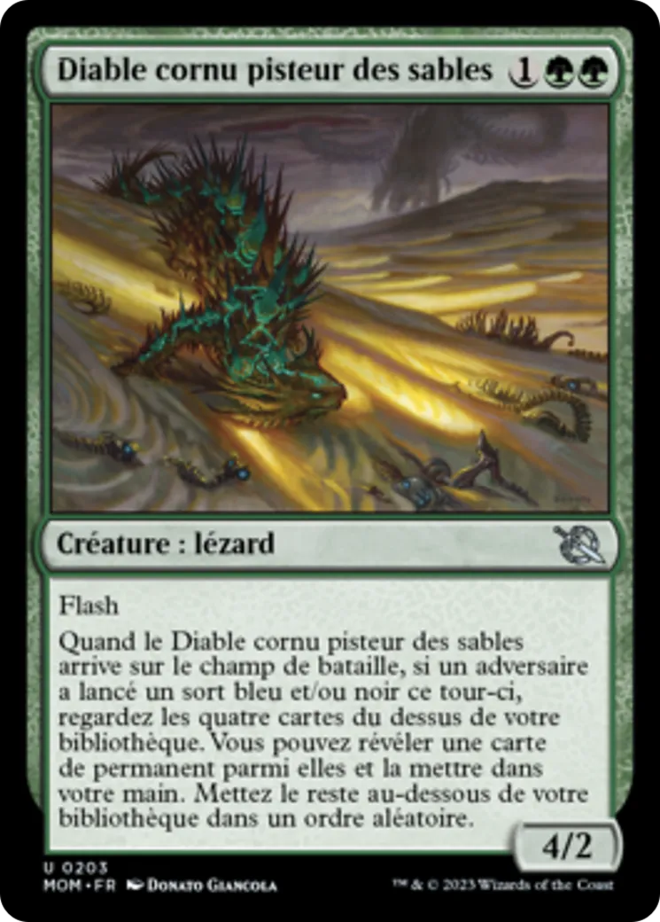 Diable cornu pisteur des sables — March of the Machine — Magic: The Gathering